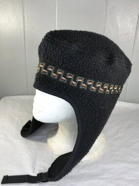 Vintage Sherpa Fleece Trapper Aviator High Pile Winter Ear Flap Hat Cap Made USA